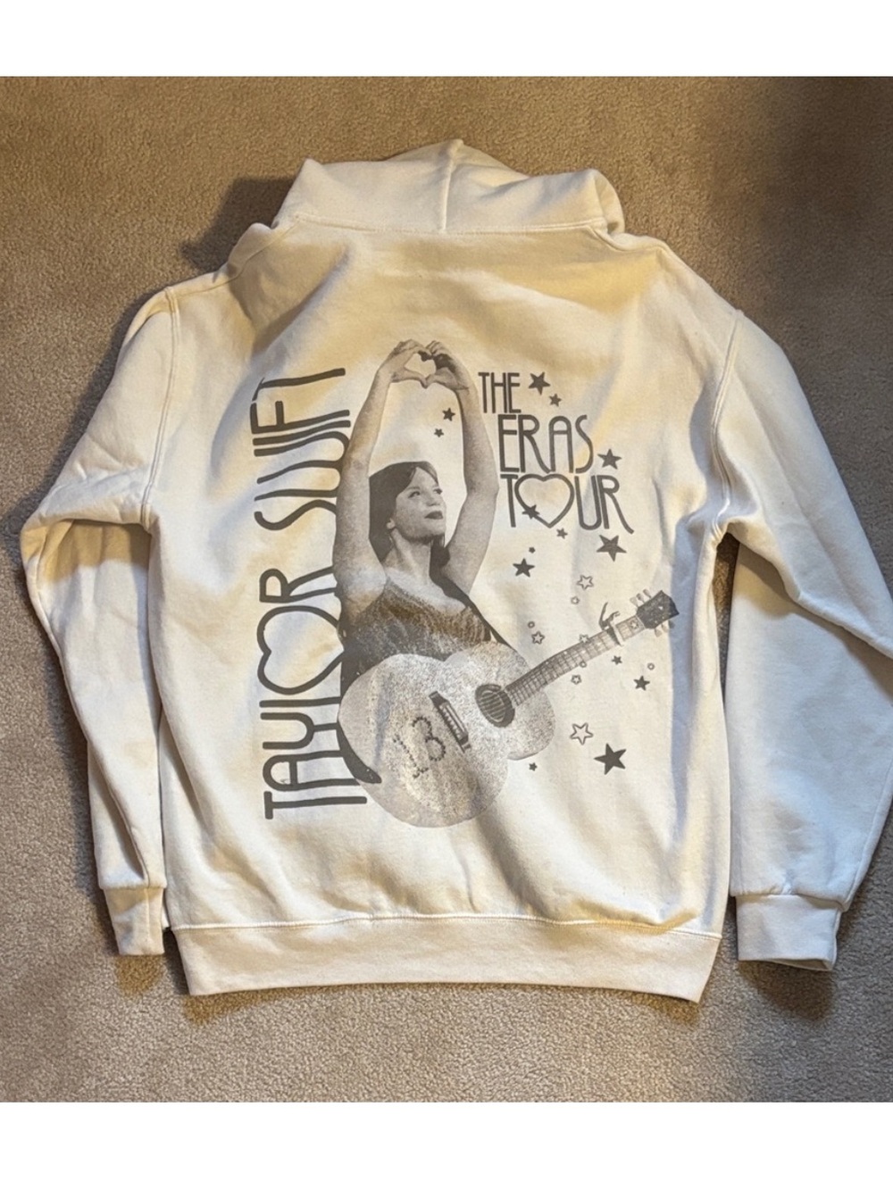 NWOT Taylor Swift Eras Tour Cream Hoodie Sweatshirt in Women’s Size Medium